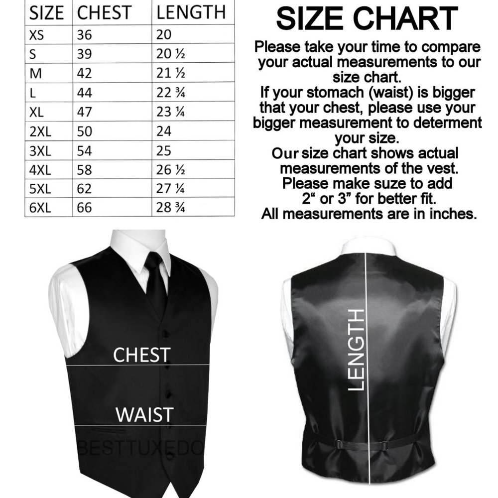 Men's Formal Wedding Prom Homecoming Tuxedo Vest Tie Hankie - Champagne Paisley - Picture 3 of 4